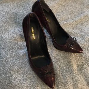 Nine West Wine and Black Oxford Stilettos